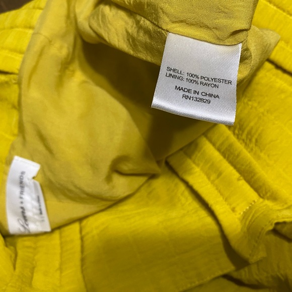Lovers + Friends Irving Cropped Paper Bag Gauzey Pant Yellow Small - Picture 4 of 5